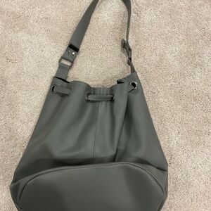 Grey bucket bag
